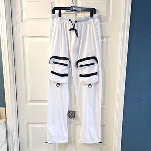 NWT Men's American Stitch White & Black Elastic Waist Utility Pants L & XL